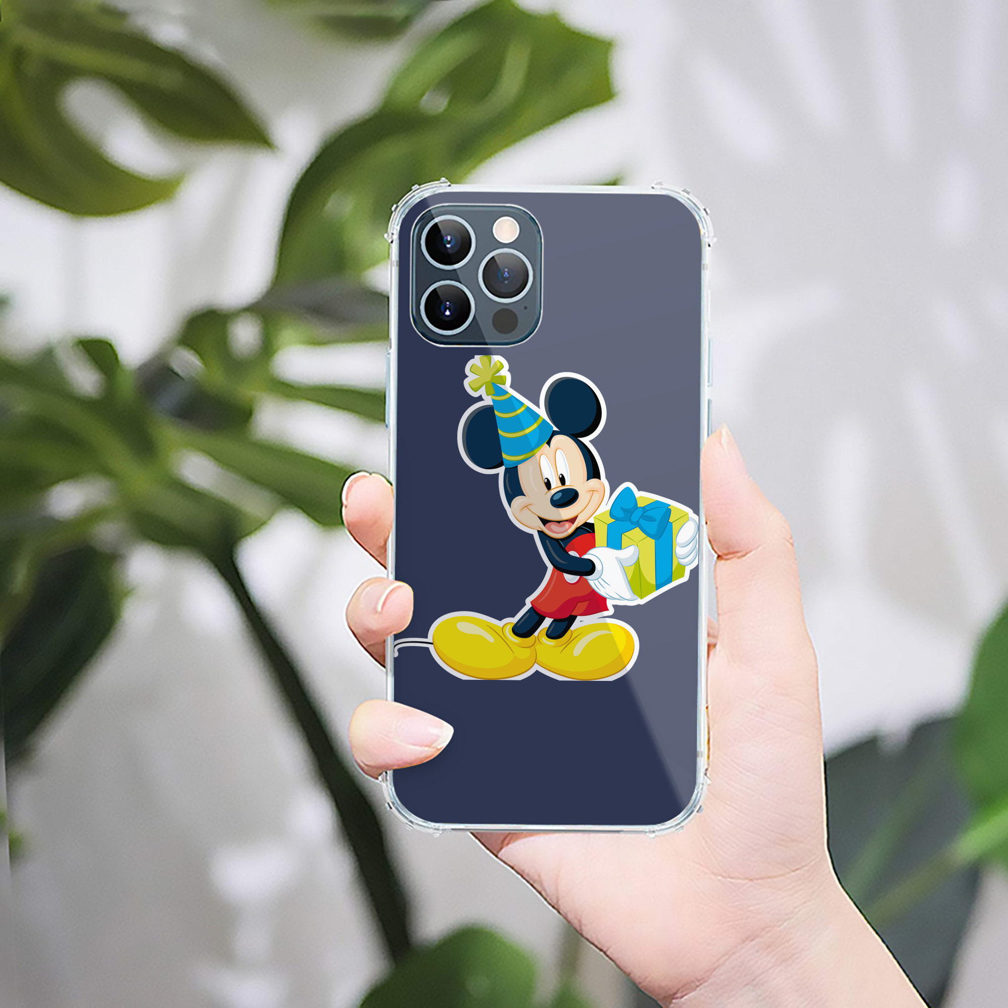 （画像用） ミッキーマウス Mickey Mouse 【iPhone 12シリーズ対応】透明スマホケース（クリアソフトケース）